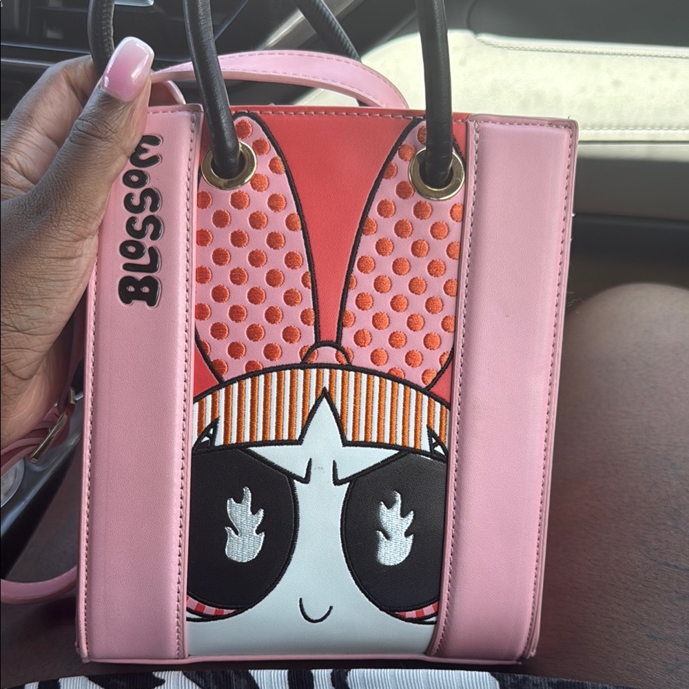 Pink Cartoon Tote Bag